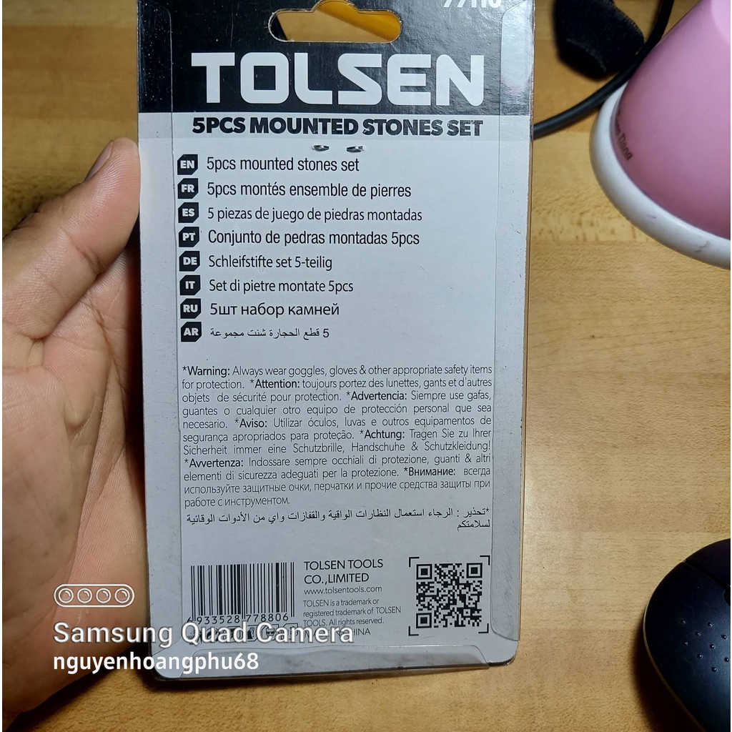 Bộ 5 mũi đá mài Tolsen