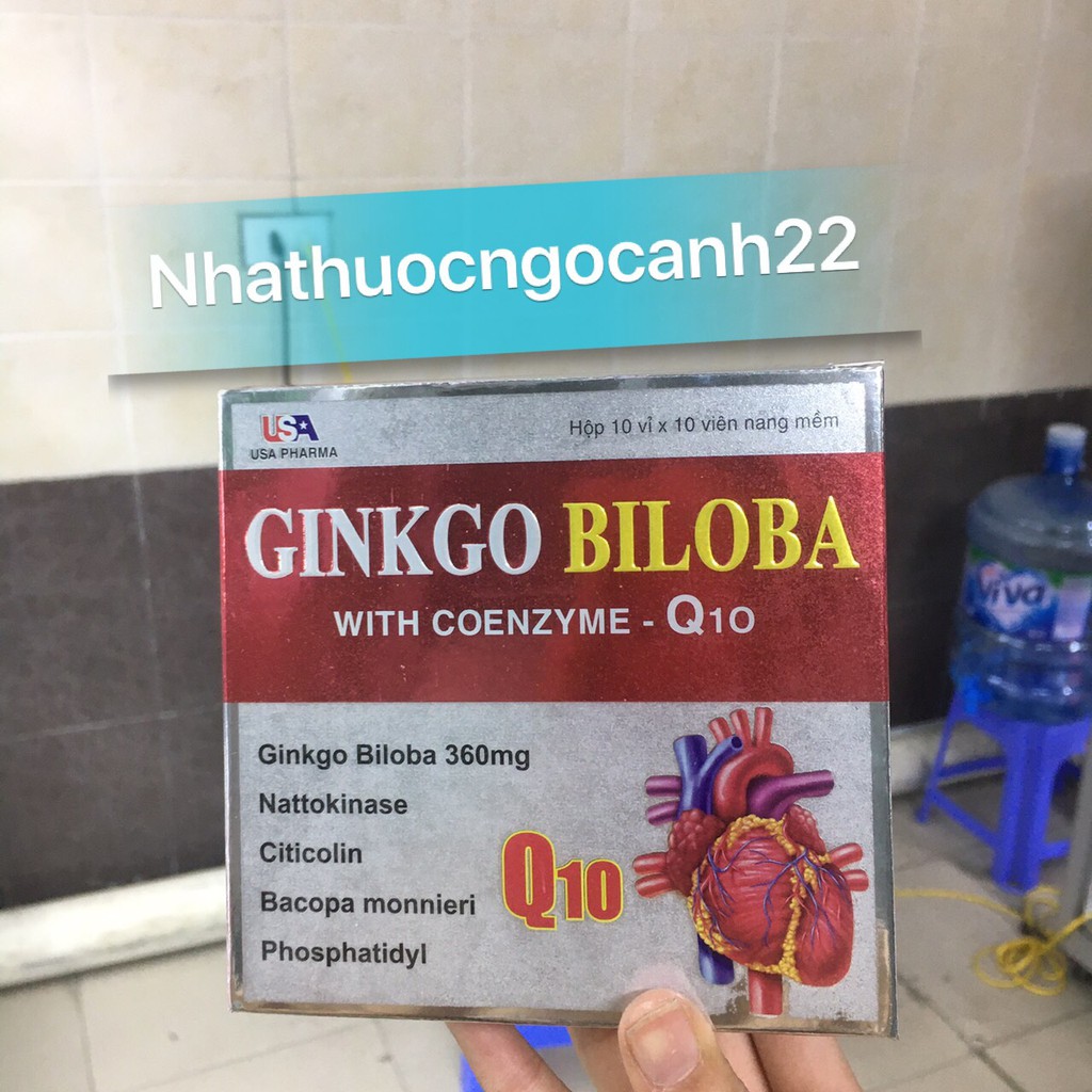 Viên bổ não Ginkgo Biloba Q10 đỏ