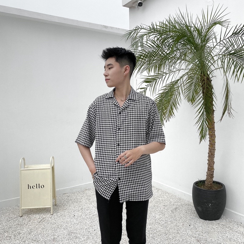 Áo sơ mi hoạ tiết unisex form rộng CCS126 by COCCACH