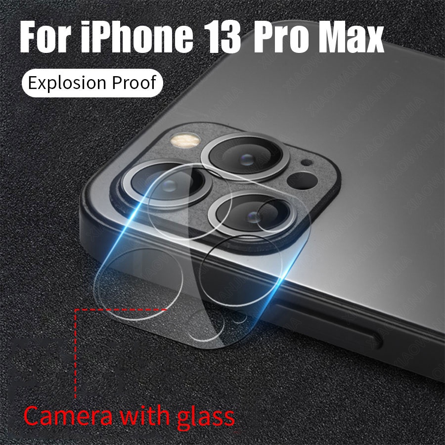 Kính cường lực bảo vệ camera sau cho iPhone 11 12 13 14 15 pro max kèm khăn lau