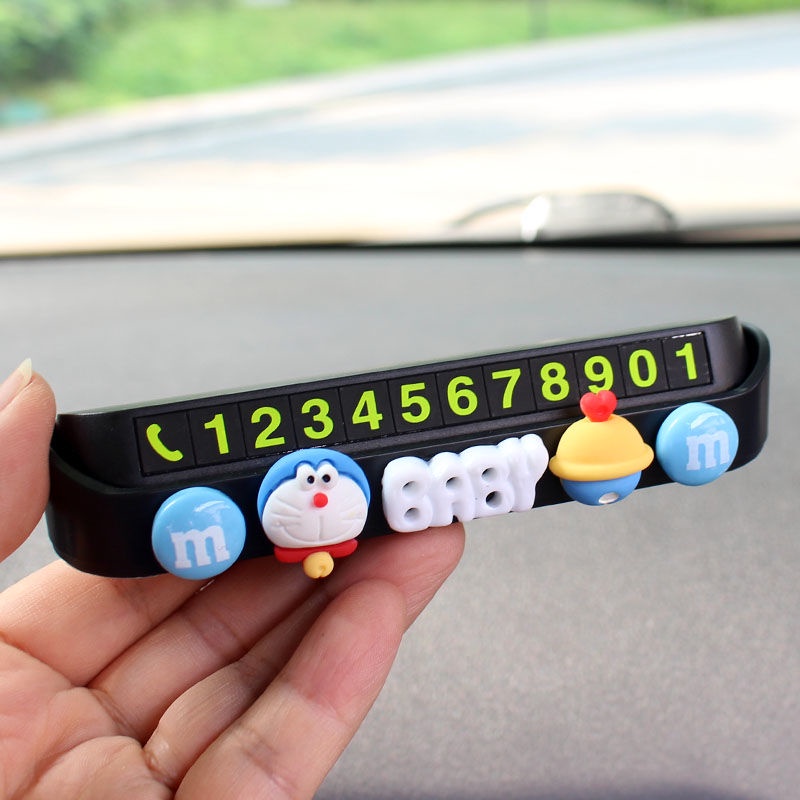 Búp Bê Doraemon Đánh Số Điện Thoại Trang Trí Nội Thất Xe Hơi