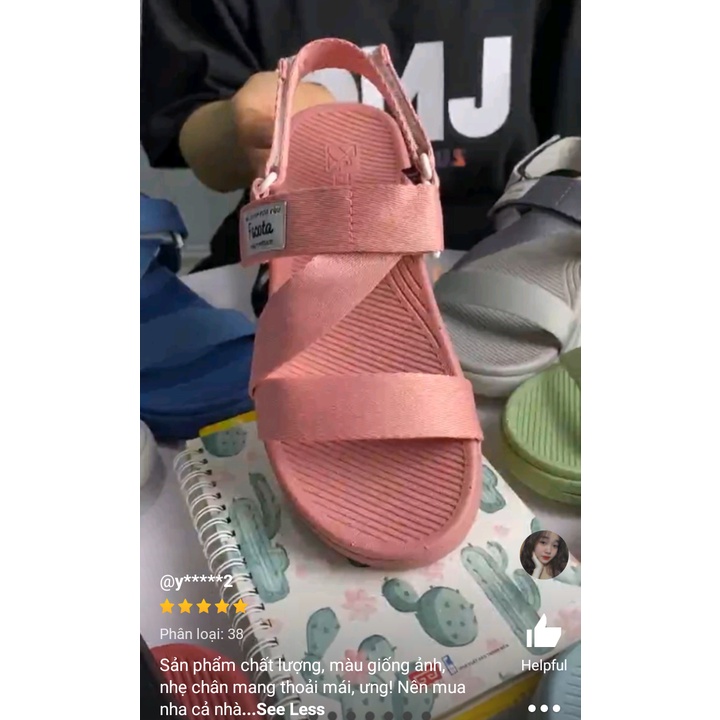FACOTA | giày dép sandal nam, nữ hồng phấn mang đi chơi đi học NN05