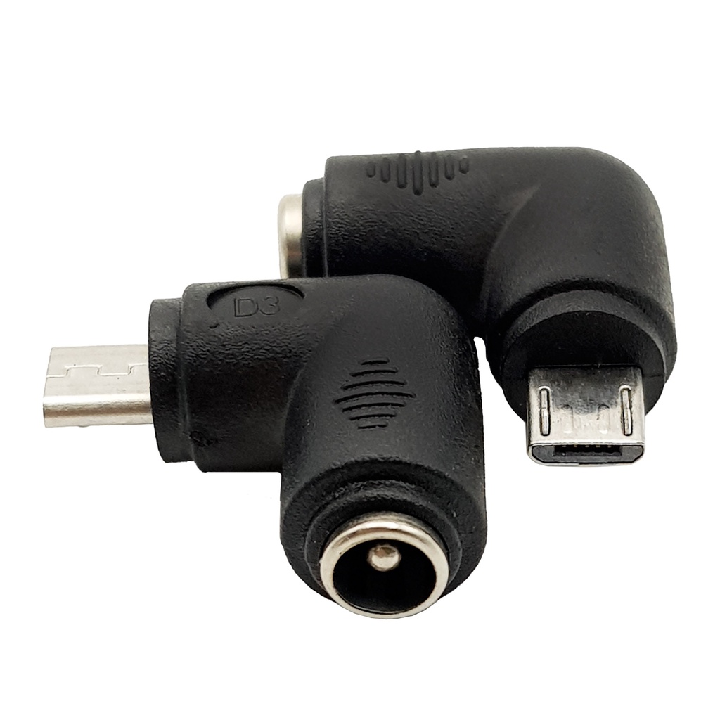 Đầu chuyển đổi DC 5.5x2.1mm sang Micro USB vuông góc