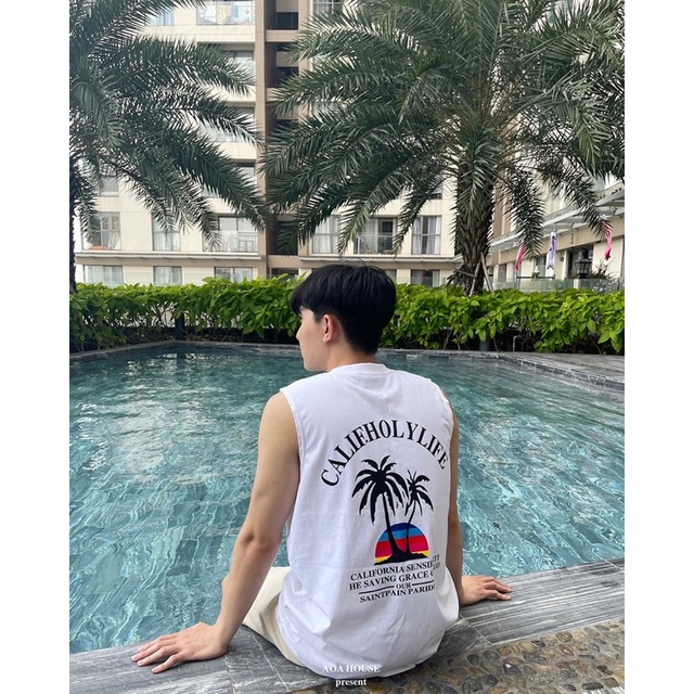 Áo Thun Ba Lỗ - Tank Top California (2 màu)