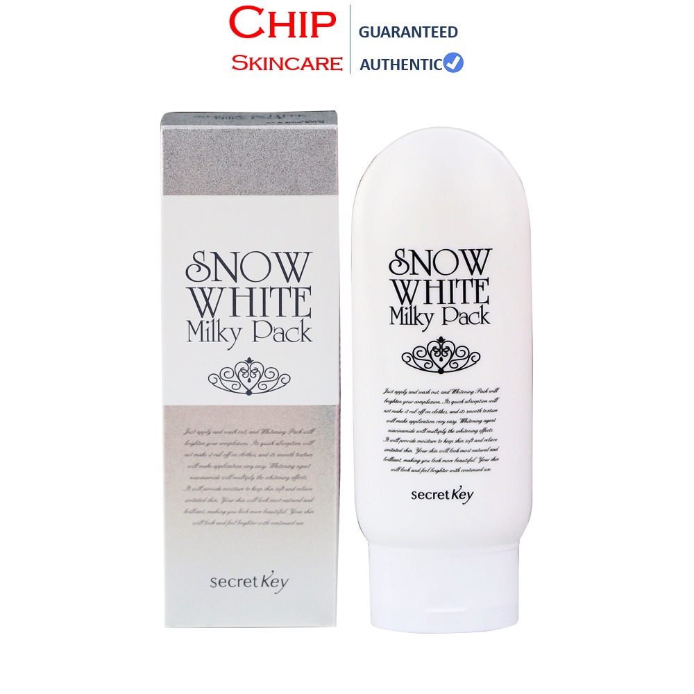 Mẫu mới, date mới] Kem Tắm Trắng Secret Key Snow White Milky Pack Hàn Quốc