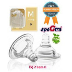 Bộ 2 chiếc núm ti Spectra cổ rộng