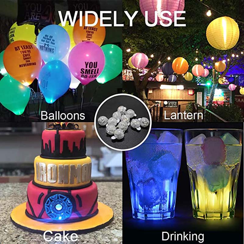 10 đèn LED bong bóng nhiều màu sắc dùng để trang trí tiệc cưới / sinh nhật tiện lợi