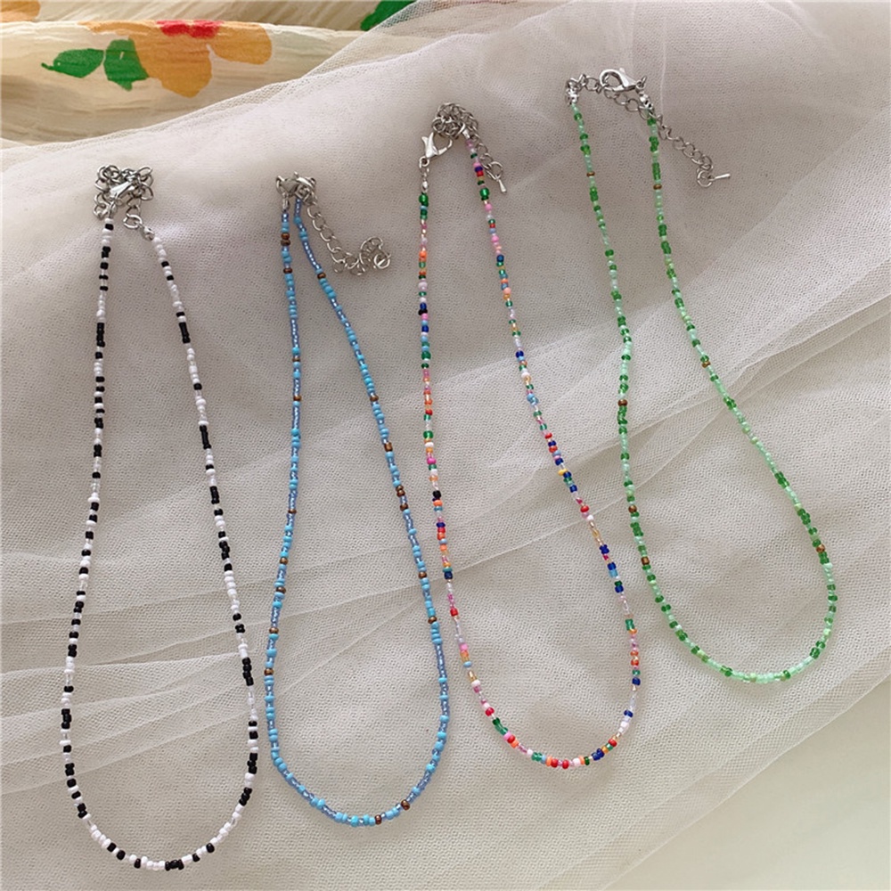 Vòng cổ Xỏ Hạt Màu Sắc Cầu Vồng Phong Cách Bohemian Dành Cho Nữ