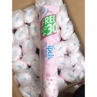 BÔNG TẨY TRANG IPEK -150 miếng - 100% coton thiên nhiên