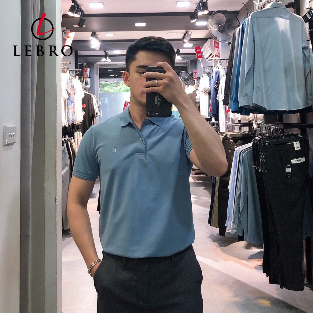 Áo Polo Cotton LEBRO Áo Thun Cổ Bẻ Ngắn Tay Basic Cao Cấp GRAY HOMME nhiều màu, chất thoáng khí, thấm hút mồ hôi cho nam