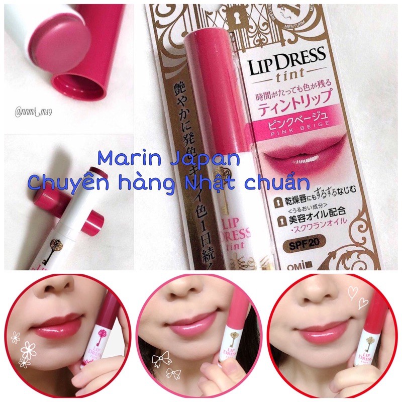 (Sale 250k-->>140k ) Son dưỡng môi Lip Dress có màu dạng son tint của Omi Nhật Bản - Made In Japan