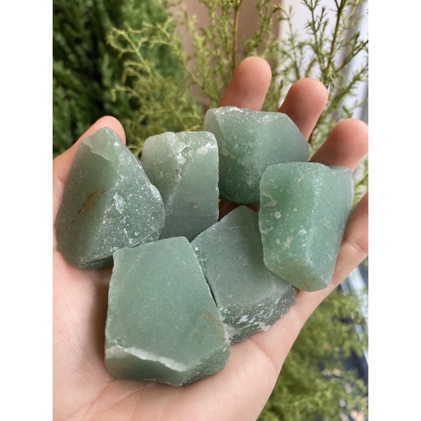Đá Thạch Anh xanh  thô, Đá Thiên Nhiên chưa qua chế tác, Đá Năng Lượng Healing chữa lành luân xa 4