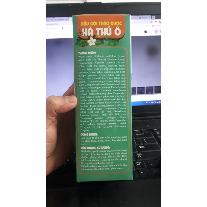 DẦU GỘI THẢO DƯỢC HÀ THỦ Ô BỒ KẾT SẢ CHANH