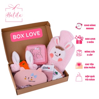 Set quà túi chườm nóng đau bụng kinh hatita 1000ml phiên bản giftbox chăm - ảnh sản phẩm 1