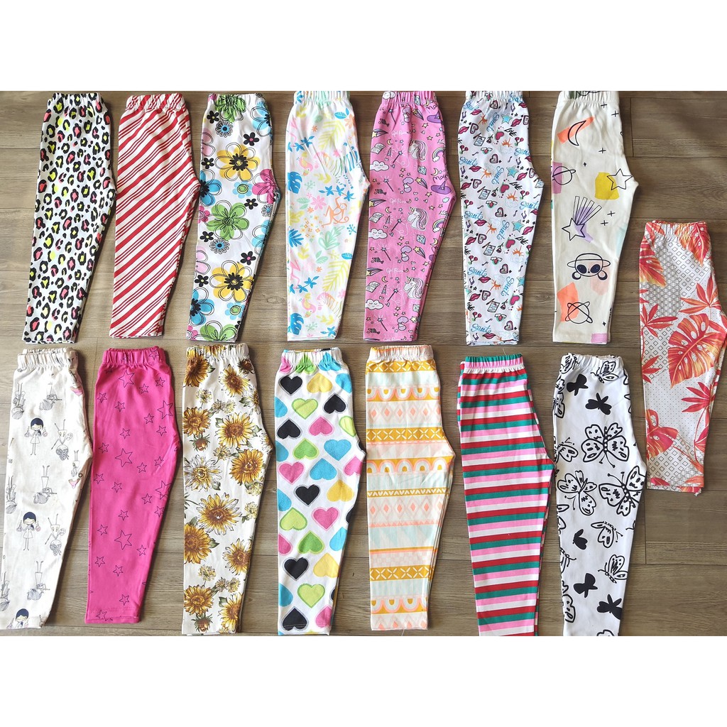 (VẢI XUẤT XỊN) QUẦN LEGGING DÀI/ QUẦN DÀI HỌA TIẾT VẢI XUẤT THUN COTTON 4 CHIỀU CHO BÉ 9-41kg