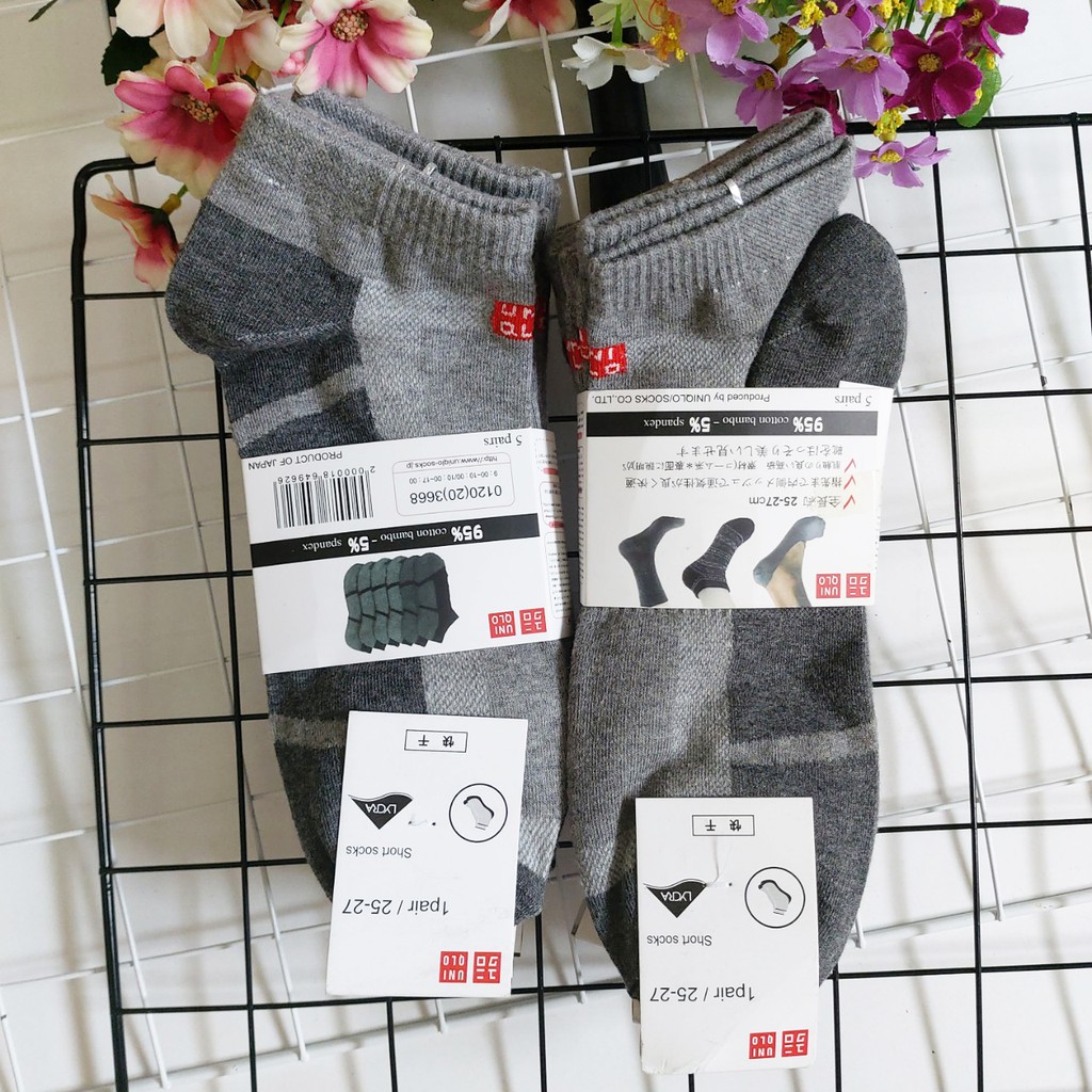 [RẺ NHẤT] Combo 5 đôi Tất nam cổ ngắn Uniqlo giá tốt mà xịn xò