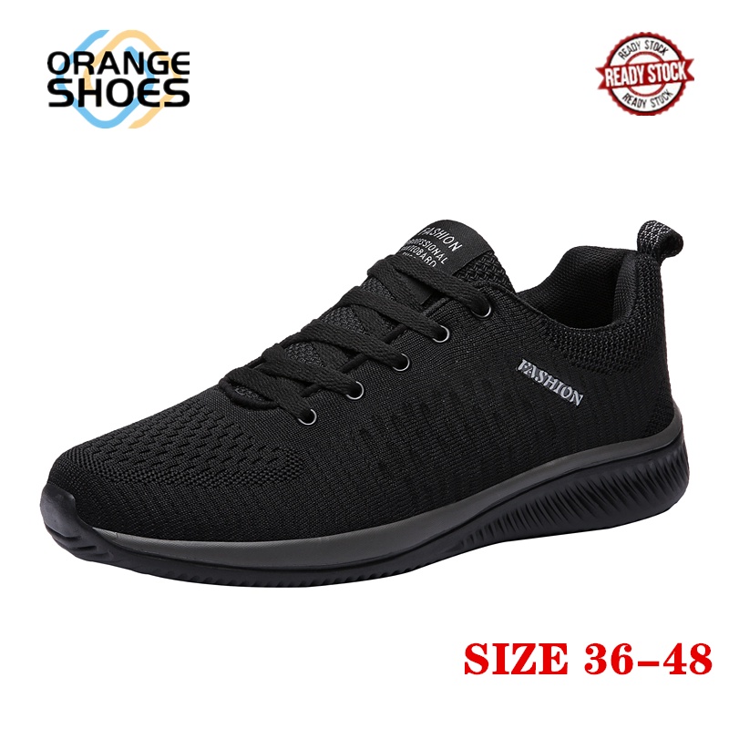 Giày Thể Thao Màu Đen Thời Trang Cho Nam Và Nữ Size 36-48