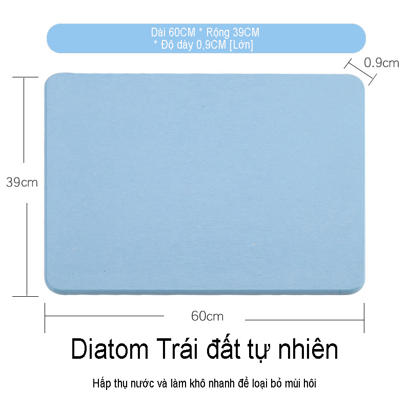 【like】60*39cm Tấm lót chân, thảm sàn, nhà vệ sinh và phòng tắm, chống khô nhanh, thảm sàn tảo cát-GM-NTDD20