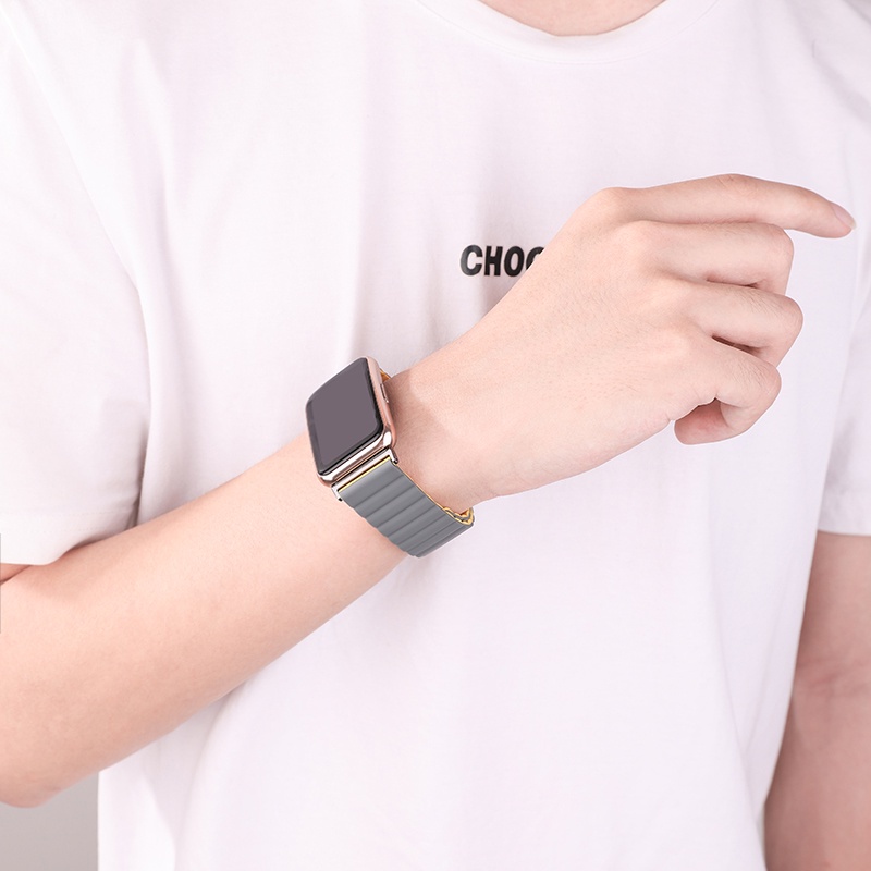 Dây Đeo Silicone Khóa Nam Châm Cho Đồng Hồ Thông Minh Huawei Watch Fit 2