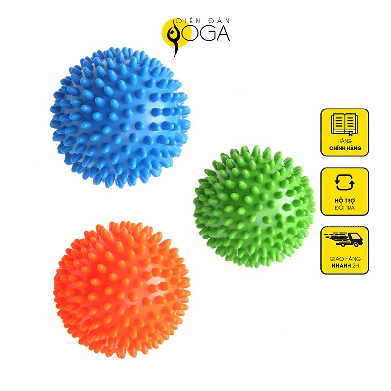 Bóng gai matxa cơ bắp - Thư viện Yoga - Chất liệu nhựa cứng PVC, đường kính 9cm