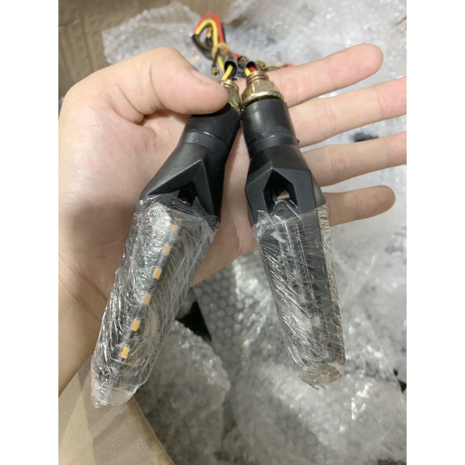 Xi nhan 12V, 48V dạng LED 2 mặt trước sau, gắn xe máy, xe điện Xmen, NIJIA, CAP A, 133 và nhiều loại xe khác nhau