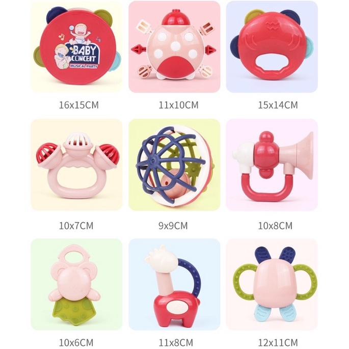 [Hàng Loại 1] Hộp xúc xắc gặm nướu cho bé, xúc xắc gặm nướu baby conceit