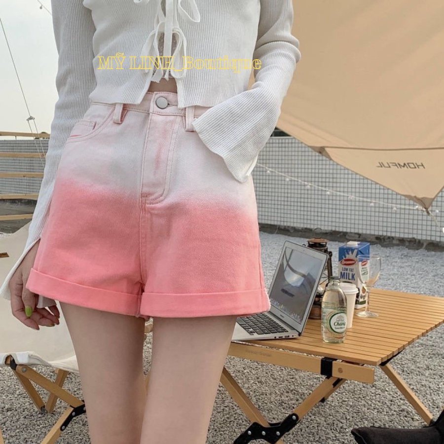 Quần short kaki , quần đùi ngố loang phối màu hot trend