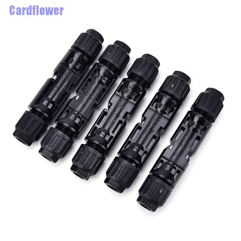 (Hàng Mới Về) 1 Đầu Nối Dây Cáp Năng Lượng Mặt Trời Cardflower 1pcs 30a Male Female M / F Ip67