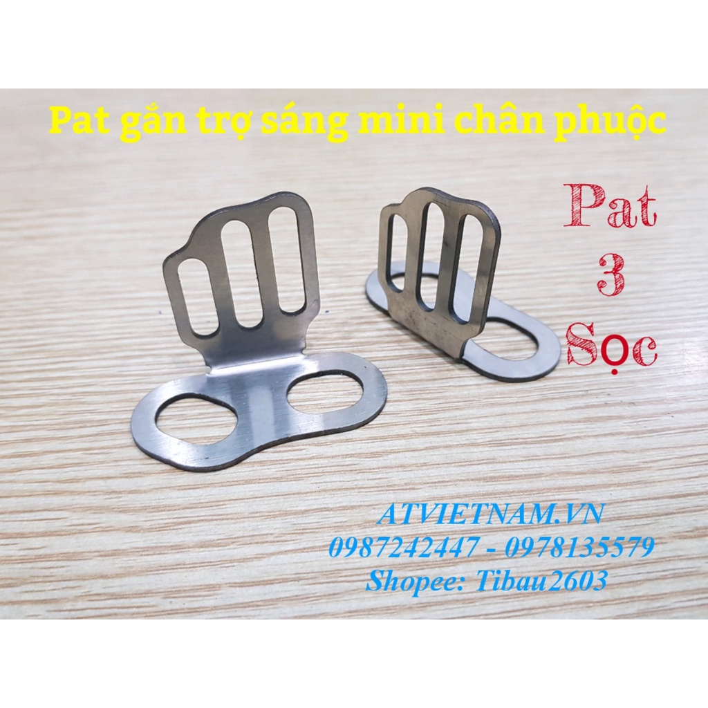 Cặp Pat inox Dùng Gắn bi mini chân Phuộc
