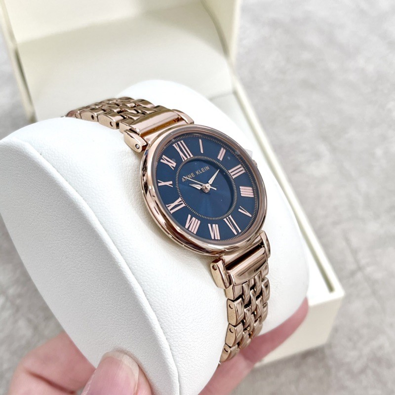 Đồng hồ nữ ANNE KLEIN dây rose gold sang trọng model AK/2158NVRG