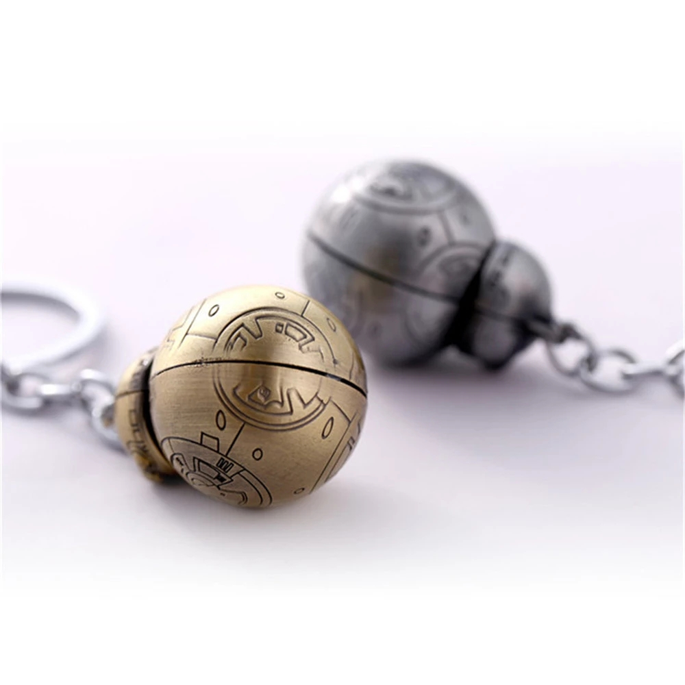 Móc Khóa Kim Loại Mặt Tròn In Hình Nhân Vật Trong Star Wars Bb8 Độc Đáo