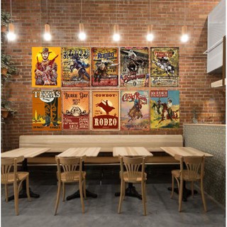 Tranh thiếc (Metal poster Decoralsub) Cao Bồi