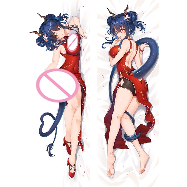Vỏ Gối Ôm Hai Mặt In Hình Anime Arknights Ch 'En Dakim Sakura Kích Thước 60x180cm