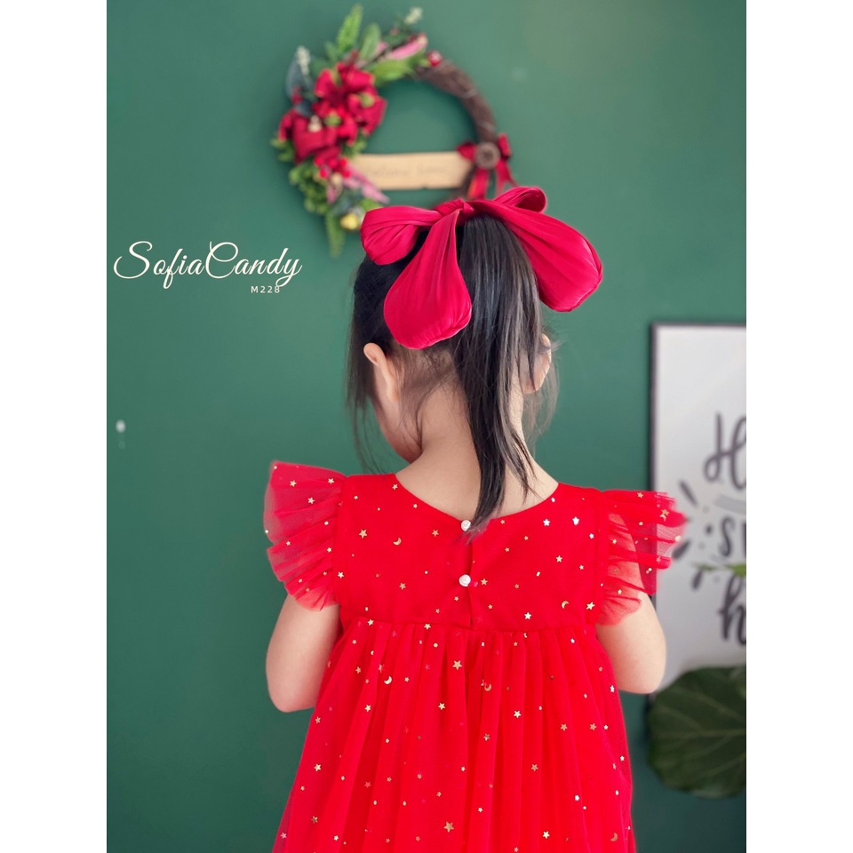 Váy đầm bé gái Sofia Candy ren đỏ