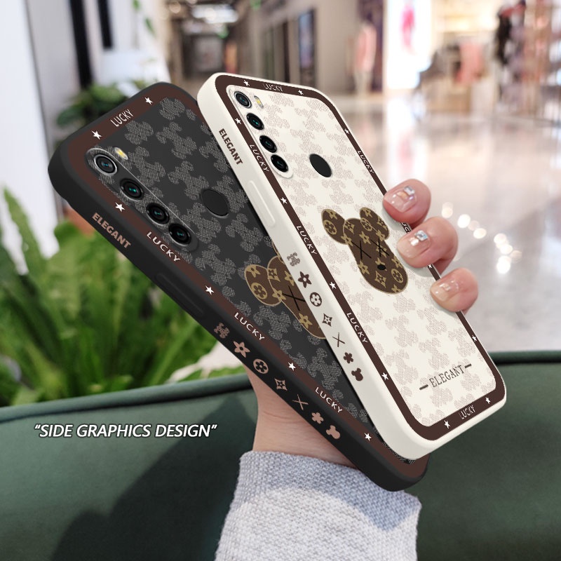 Ốp Điện Thoại Hình Gấu Tai To Sáng Tạo Thời Trang Cho Xiaomi Redmi Note 8 7 Pro