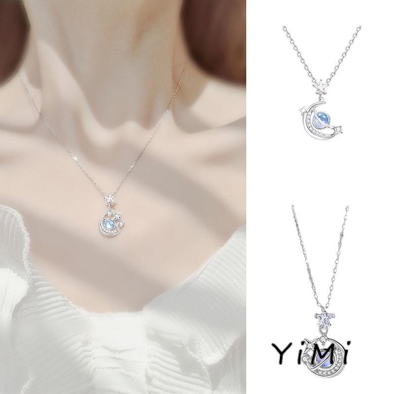 🌈vòng cổ Hình Mặt Trăng Đính Đá Sang Trọng Cho Nữ