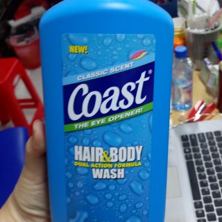 Mẫu mới) sữa tắm gội toàn thân coast dành cho nam 946 ml