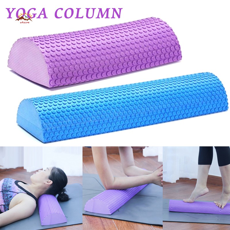 Đệm xốp EVA tập yoga dạng con lăn nửa tròn chất lượng cao