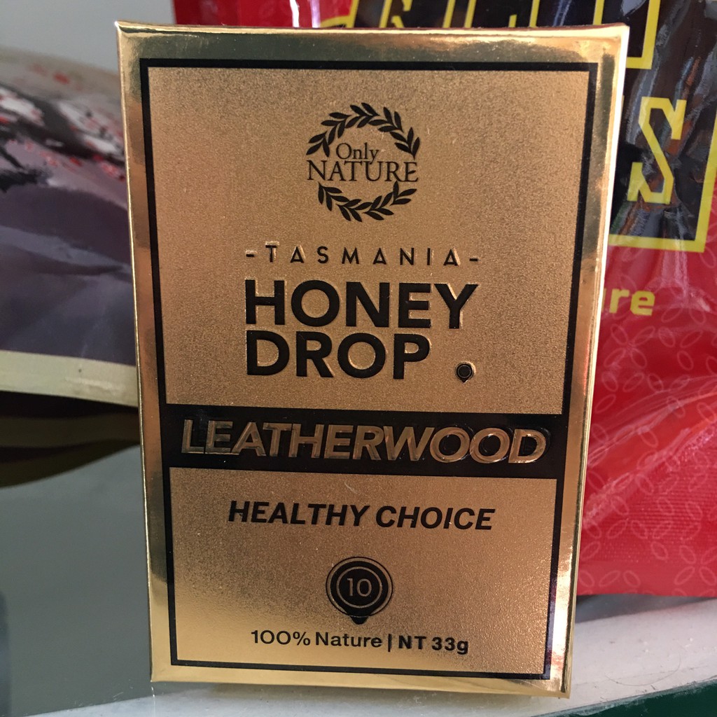 Kẹo Sả Mật Ong Honey Drop Leatherwood (hộp vàng)-hộp 10v