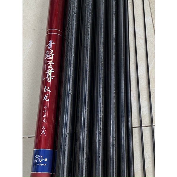 cần câu tay tầm xanh thế hệ thứ 8 ĐỎ CHÍ TÔN cần dài 12m hàng loại 1 cần tải cá 1 đến 20kg + tặng 1 ngọn phụ