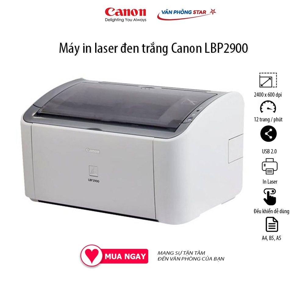 [FREE SHIP] Máy in Canon LBP 2900 mới 100% chính hãng bảo hành toàn quốc