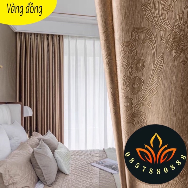Rèm 3 lớp dệt tinh sảo , rèm vải che nắng ải gấm
