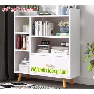 Tủ kệ sách chân gỗ đa năng dài 80cm