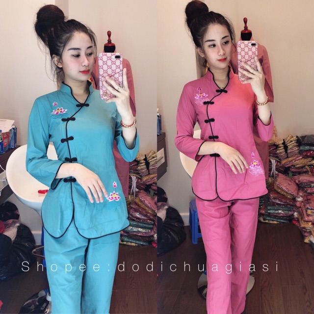 Đồ Lam Đi Chùa # Tàu Xéo # Đồ Bộ Nữ # Quần Áo