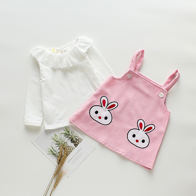 Đầm thời trang in hình thỏ đáng yêu dành cho bé gái