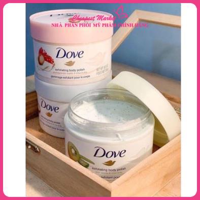 Tẩy Da Chết Toàn Thân DOVE Exfoliating Body Polish Lựu Bơ Hạt Mỡ 298g Bản Mỹ US