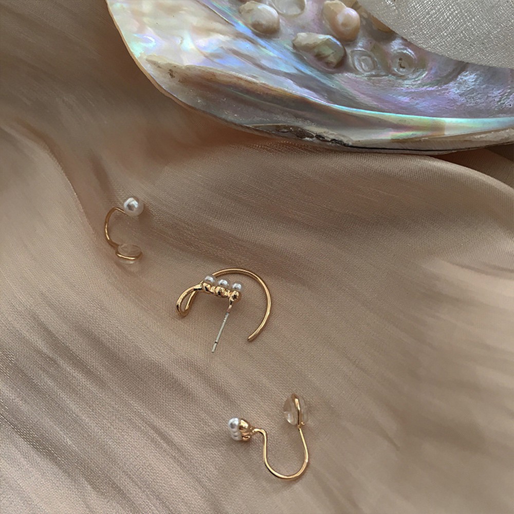 Set 3 khuyên tai phong cách Hàn Quốc trẻ trung cho nữ