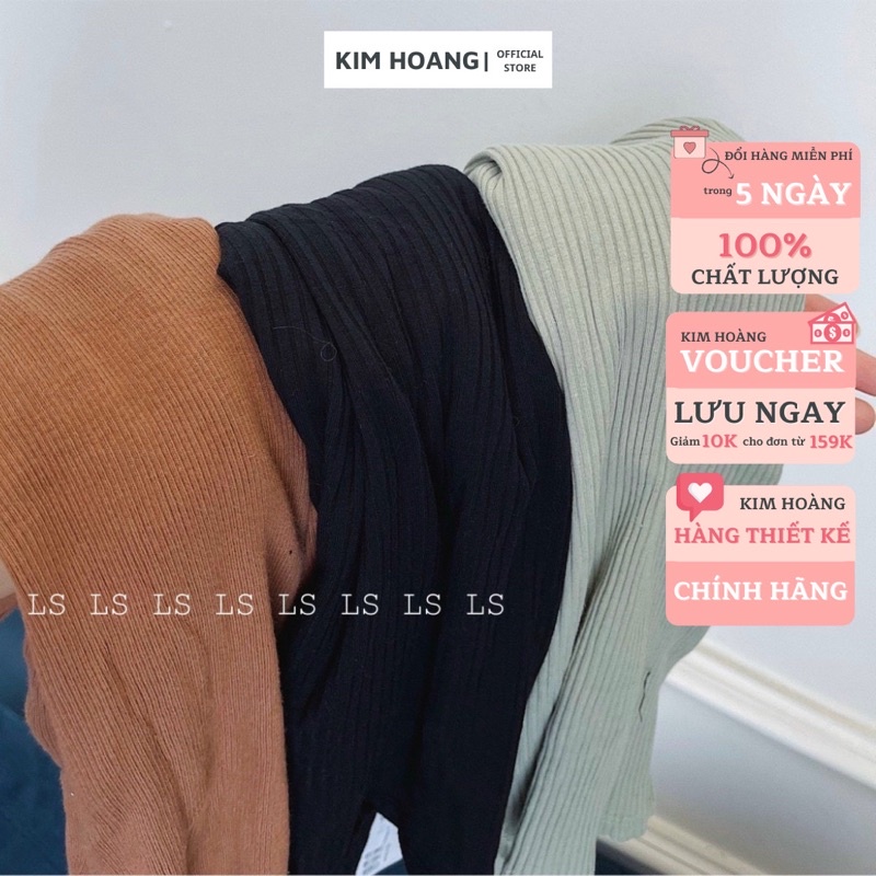 Set 3 Áo Len Cổ Lọ Ôm Body Dài Tay