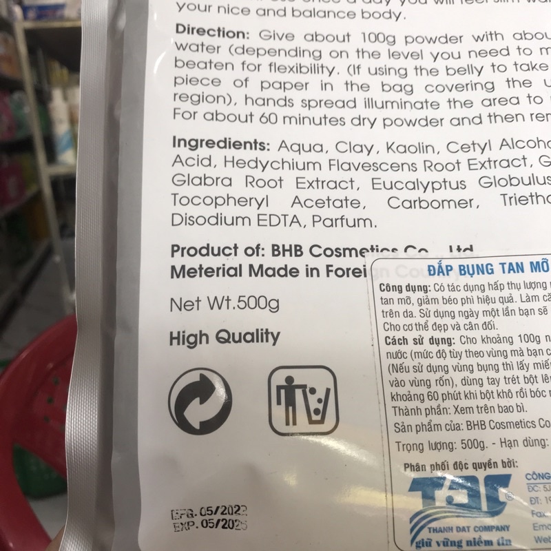 Bột đắp tan mỡ Procare 500g