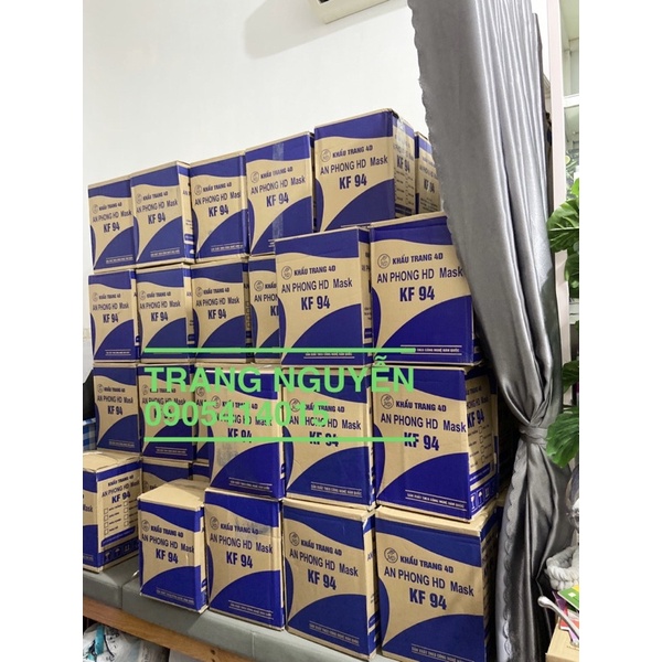 Khẩu trang KF94 An Phong màu xanh ngọc